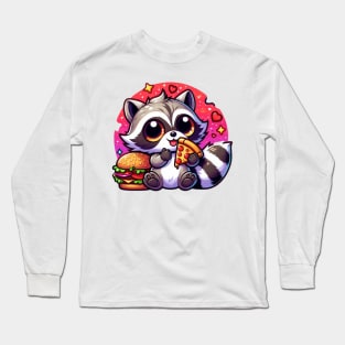 Happy trash panda time Long Sleeve T-Shirt